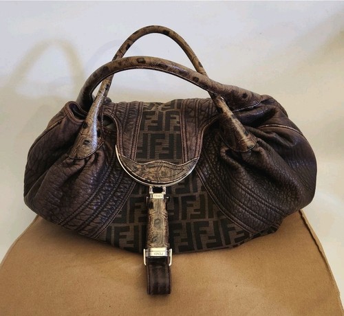 Fendi brown zucca - brown, nappa