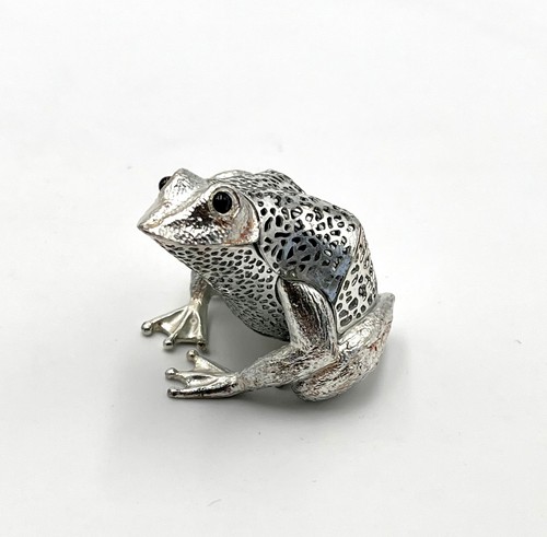 Grenouille métal argenté - en,