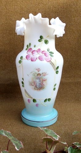 Vase opaline émaillée - vase, en