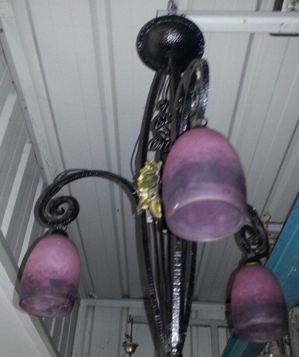 Beau lustre art déco - art, fer