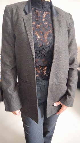Veste blazer kaki noir neuve - blazer,