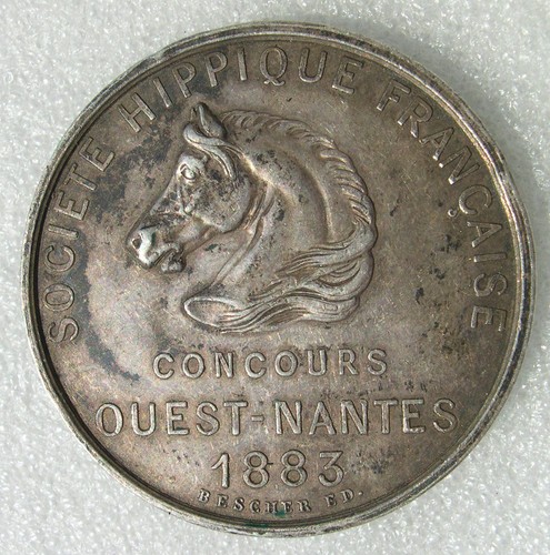 Medaille argent cheval - argent,