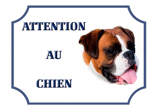 Plaque alu 15x20cm - alu, "attention