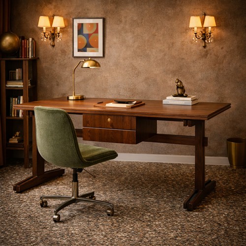Bureau vintage plaqué bois - plaqué,
