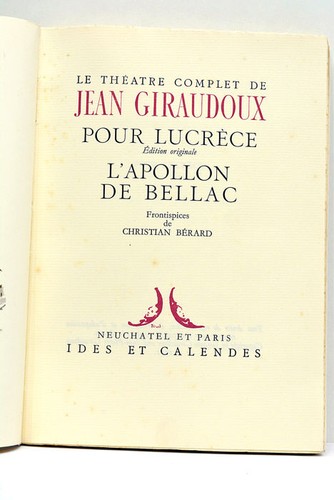 Livre ancien giraudoux - livre,