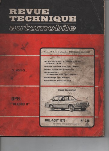 Revue technique auto - technique, opel