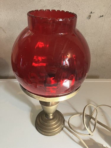 Ancienne lampe globe verre - ancienne,