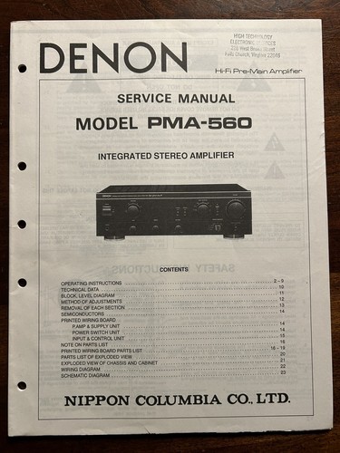 Denon model pma 560 - denon, integrated