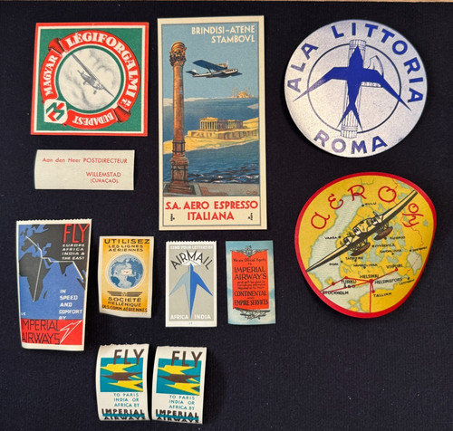 Lot etiquettes de bagage - de,