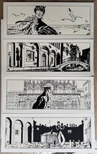 LOT 4 Sérigraphies d'art PRATT CORTO MALTESE Dim 20*50 Cm AVEC CERTIFICAT NEUF