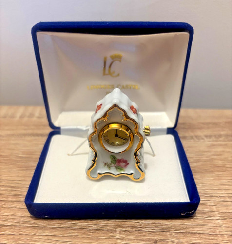 Miniature pendule porcelaine - miniature,