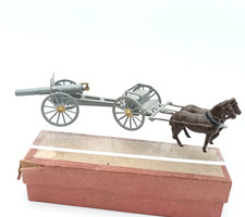Jouet ancien - Militaire - Simon Rivollet ATTELAGE + Canon WW1 - Métal plomb