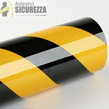 Film Adhésif Rétro Réfléchissant Scotchlite Jaune/Noir 124Cm X 100Cm