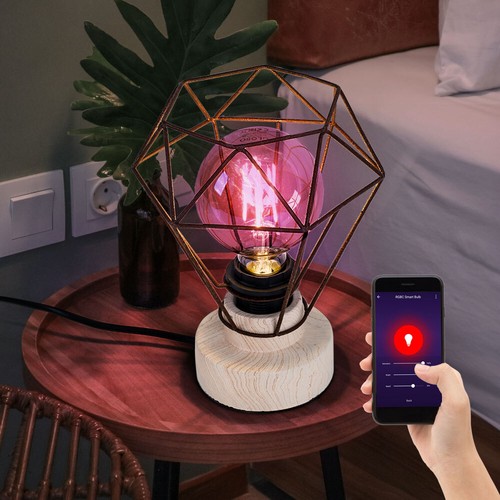 Lampe table bois chambre - table,