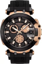 Tissot Homme T-Race Quartz Chrono Cadran Noir Plaqué Or Accents T1154173705100