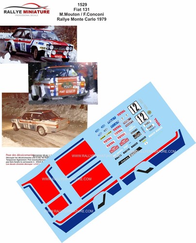 Decals ref 1529 fiat 131 - ref,