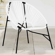 Chaise œuf de jardin noir et