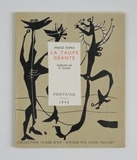 Franz Kafka LA TAUPE GÉANTE couv. de Prassinos EO sur vélin 1945