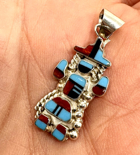 Zuni inlay kachina rainbow - zuni,
