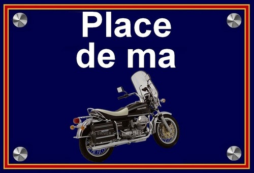 Plaque place ma moto - plaque, "