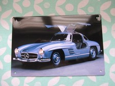 Plaque métal  MERCEDES-BENZ 300 SL format 10 cm x 15 cm 