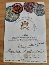 étiquette vin Chateau Mouton Rothschild 1978 wine label specimen Riopelle