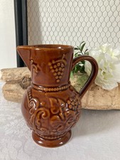 825⚜️ Ancien Pichet de Vigne à Vin Bistrot Carafe 1/2 en Céramique Hauteur 17 Cm