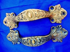 PAIRE DE POIGNEES  - DE PORTE / PLACARD - TRES ANCIENNES - 17.5 x 5 cm