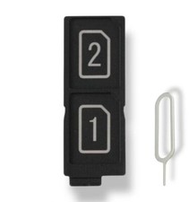 Tiroir Sim (Sim Tray) pour Sony Z5 / Z5 Premium  - (Noir  / Black)