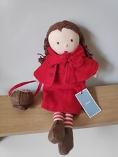 Doudou peluche poupée Petit Chaperon Rouge panier grelot Jacadi neuf 