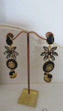 boucles d'oreille Réminiscence ornées de cristaux Swarovski en  agate