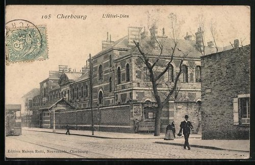 Cpa cherbourg hôtel dieu - cpa, l´hôtel-dieu