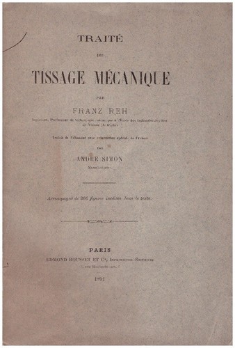 Reh franz traite - reh, tissage