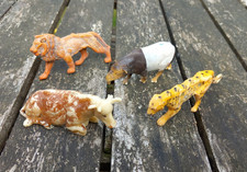 STARLUX - CLAIRET et autre 1/32 plastique TAPIR - LION - GUEPARD - VACHE correct