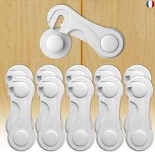 Bloc Porte Cuisine Securite BéBé 10 PièCes,Securite Placard Enfant,AdhéSif Fort 