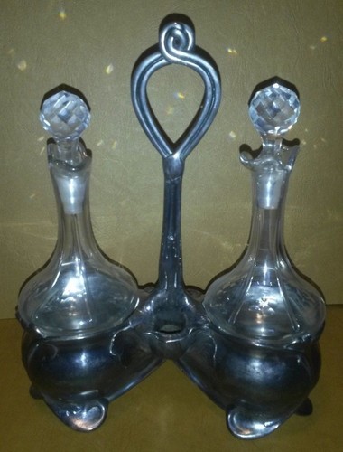 Huilier vinaigrier art nouveau - huilier,