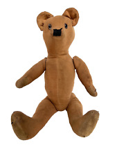 Ours en toile 1900-1920, bras et jambe articulés, yeux en verre H:50cm