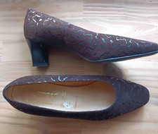 escarpins marron en daim cuir :: poiture 37