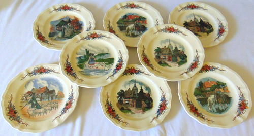 Assiettes dessert faience - 8,