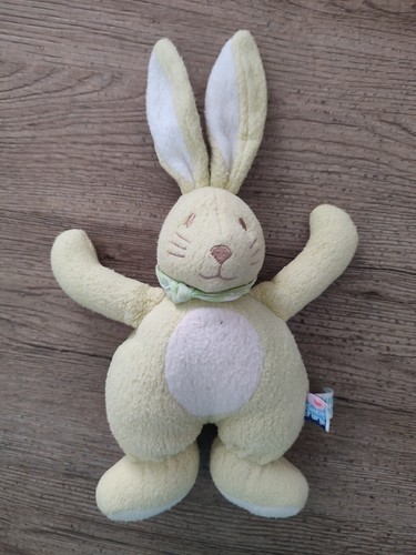 Doudou peluche lapin jaune - doudou,
