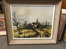 Gérard GOUVRANT  Tableau huile sur toile paysage environ de Lagny sur Marne 77