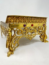 Thabor Lutrin Eglise Bronze & Strass XIX EME Sacred Art Sacré Tabor Lectern 19 