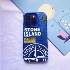 ? Coque iPhone Stone Island Bleu Modèles X XS XR - 11 à 16 Plus Pro Max