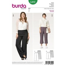 6492 PATRON BURDA  2 PANTALON PANTACOURT GRANDE TAILLE  DU 48 AU 62