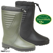 Stormwells Polaire Doublé Fourrure Froid Travail Hiver Thermal Bottes Caoutchouc