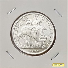 Portugal - 10 Escudos 1955 - Argent - CARAVELLE - Silver - SHIP - * UNC *