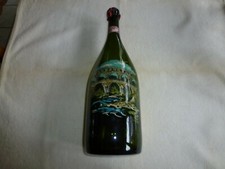 BOUTEILLE 3 LITRES LIRAC 2000 PEINTURE FAIT MAIN PONT DU GARD