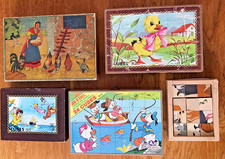 vintage LOT 5 ancien JEUX de CUBES enfant IMAGES SGDG GARNIER cornil FRANCE cube