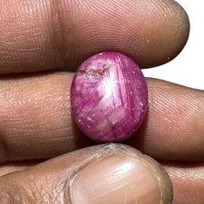 24.10 Cts non Chauffé Naturel Rubis Étoile 17x14mm Ovale Cabochon Bague Taille