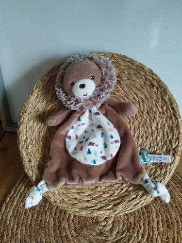 Doudou plat gaston ours - doudou, marron